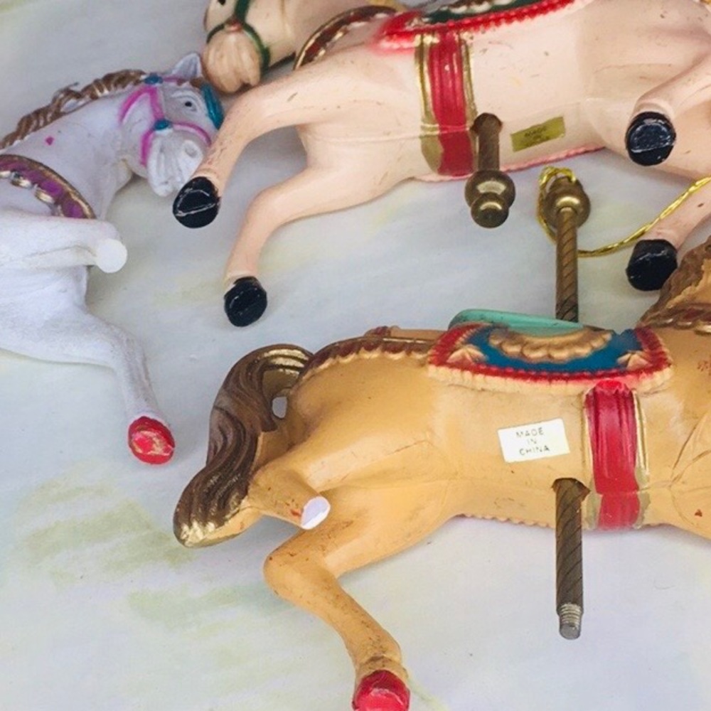 Vintage 80s Enesco  Christmas Carousel Set - Picture 12 of 14